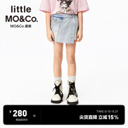 little MO&Co.little moco童裝25夏裝新款女童純棉裙褲牛仔短褲子甜酷百搭 牛仔淺藍色 120 120/53