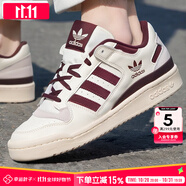 阿迪達(dá)斯 （adidas）三葉草男鞋 2025秋季新款低幫潮流運(yùn)動(dòng)鞋防滑休閑板鞋子男 FORUM LOW/暗紅 40