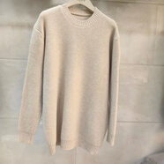 啄木鳥(niǎo)（TUCANO）大版歐美圓領(lǐng)休閑寬松2025秋冬新款針織衫時(shí)尚簡(jiǎn)約休閑上衣毛衣女 杏色 均碼