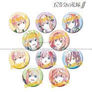 官谷正版 五等分的花嫁鮮花校服系列吧唧盲盒 二乃三玖 四葉徽章 日谷-五等分花嫁水彩三彈吧唧 正品官谷 原封包裝