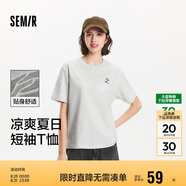 森馬（Semir）【多彩涼感T】短袖t恤女夏中長(zhǎng)款寬松舒適刺繡上衣109324100007