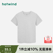 熱風(fēng)【商場(chǎng)同款】短袖t恤女春季新款女士基礎親膚柔軟透氣上衣 09灰色（透氣親膚） L （165-170）