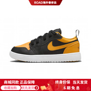 JordanAJ1LowAlt舒適百搭防滑耐磨低幫兒童籃球鞋黑黃色中小童 黑黃色 31