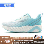 ONEMIX玩覓媽祖平安鞋夏季透氣輕便避震鞋爽跑減震緩震專(zhuān)業(yè)跑鞋低幫舒適 海浪藍 37