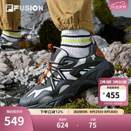 FILAFUSION 斐樂潮牌男鞋2025夏季新款戶外運動鞋輕便透氣休閑漫游鞋 黑/白中白-BB 41