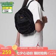 Jordan女子喬丹 毛絨包 迷你小容量 雙肩包HV8004-010黑金 均碼