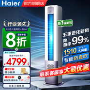 海爾（Haier）空調(diào)2/3匹新一級能效立式柜機快速冷暖變頻自清潔 獨立除濕 家用客廳臥室 3匹 一級能效 【雷神者】五重凈化新風(fēng)+除菌