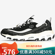 斯凱奇Skechers/當季新款D'LITES女子休閑運動老爹熊貓跑步鞋 12241-BKW 41