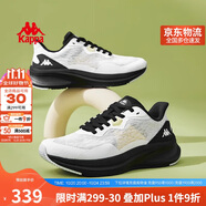 卡帕（Kappa）官方運動鞋絕影系列男子透氣網(wǎng)面鞋情侶休閑跑步鞋 經(jīng)典白/黑色41