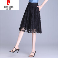 皮爾卡丹今年流行網(wǎng)紗印花a字半身裙女2025新款夏季休閑蓬蓬傘裙百褶短裙 蕾絲-65厘米 27 二尺(建議拍95-105斤)