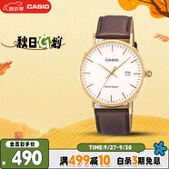 卡西歐（CASIO）手表男學(xué)生休閑簡(jiǎn)約考試防震石英表送男友禮物MTH-1060GL-7A
