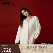 SNIDEL2025春夏新品甜美蝴蝶結系帶V領(lǐng)針織開(kāi)衫連衣裙SWNO251303 象牙白 均碼 （F）