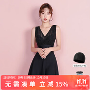 梵迪拉（F.DYRAA）泳衣女溫泉遮肚顯瘦連衣裙游泳衣速干透氣游泳四件套11028黑色XL