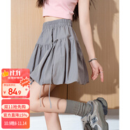 唐獅2025夏女蝴蝶結(jié)系帶花苞裙半身短裙