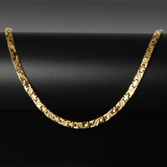 昂比熊助睡眠磁療鍺石項鏈男高級感十字架龍紋覆古潮流鈦鋼小眾健康飾品 十字龍紋金色（送調節器）