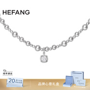 HEFANG何方珠寶氣泡方糖項(xiàng)鏈鎖骨鏈女士輕奢高級感生日禮物送女友 【方糖款】銀灰色