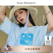Pure:Moment:24年夏季商場同款淺藍(lán)短袖針織衫4F4100961 淺藍(lán) S