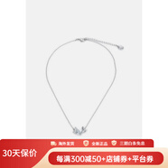 施華洛世奇（SWAROVSKI）女項(xiàng)鏈 閃亮精致時(shí)尚飾品吊墜 LILIA 通勤休閑商務(wù)宴會(huì) silver-coloured, white ONE SIZE