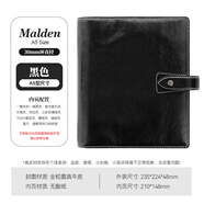 Filofax英國進口Malden真牛皮商務筆記本辦公記事本活頁手帳日程本會議記錄禮品禮盒裝隨身口袋高顏值皮面 A5黑色028623