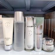 百雀羚氣韻 美白淡斑水乳面霜套裝肌源奢白提亮膚色改善暗沉補水亮膚 【禮盒：水+乳+霜+精華】+潔面