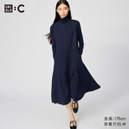 優(yōu)衣庫合作款/女裝半拉鏈連衣裙/無(wú)袖裙子25秋冬新款480639 69 藏青色 L /160/88A