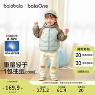 巴拉巴拉童裝寶寶羽絨服男童女童連帽外套2025冬裝小熊上衣萌208425107202