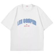 LeeCooper/LiCooper夫婦短袖男女t恤透氣寬松半袖重落肩棉上衣 白色夏季薄款 M M