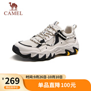 駱駝（CAMEL）山城貓爪戶外登山透氣舒適休閑運動徒步鞋男 G15S342004 黑白 38