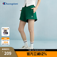 Champion冠軍短褲女2025春季新款學(xué)院風(fēng)運(yùn)動(dòng)褲美式潮流短衛(wèi)褲熱褲 綠色 L