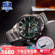 卡西歐（CASIO）商務(wù)休閑皮帶鋼帶手表男日韓腕表防水石英男士手表送男友新年禮物 EFR-303DB-3AVUPR