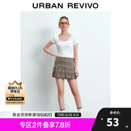UR2024秋季新款女裝少女感蕾絲花邊顯瘦正肩短袖T恤UYY440030