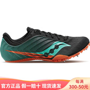 索康尼（SAUCONY）Saucony男士跑步鞋田徑短跑釘鞋 Spitfire 5 輕便透氣防滑慢跑鞋 Black _ Cool Mint 40 /US7
