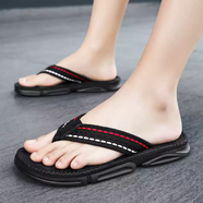 宅族部落廣東人字拖男2025新款夏季外穿防滑耐磨夾腳拖鞋休閑越南沙灘涼拖 黑紅 39 39
