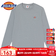 dickies 經(jīng)典三色logo長(zhǎng)袖T恤休閑上衣龍年紅色010983 中羽灰 S