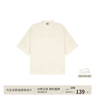 BODYDREAM索羅娜涼感短袖男夏季重磅破洞情侶裝t恤五分袖休閑上衣 杏色 （破洞版） L