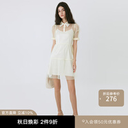 moussy 秋季女裝新款微透歐根紗優(yōu)雅名媛襯衫連衣裙028GSG30-0190 013象牙色 S 00001