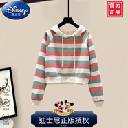 迪士尼（Disney）10歲女孩秋裝套裝11女童春秋13衣服12到15大童女裝2025新款初中生 紅灰上衣 175 (適合身高160-175cm 建議125-