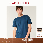 HOLLISTER25夏新款經(jīng)典小海鷗情侶棉質(zhì)基礎T恤男裝女裝KI324-5149 海軍藍 XS (170/84A)