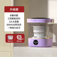 YANGZI揚(yáng)子集團(tuán)半全自動(dòng)迷你洗衣機(jī)小型洗脫一體 內(nèi)衣內(nèi)褲洗衣機(jī)學(xué)生宿舍 嬰兒洗襪子機(jī)帶脫水租房半自動(dòng) 透明款12L熏衣紫【洗脫一體+UV彩光+強(qiáng)動(dòng)力】