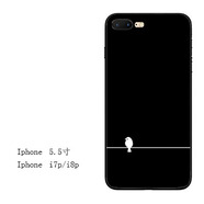 OLOEYiphone7蘋果6s手機(jī)殼6plus硅膠全包軟殼5s情侶浮雕8X掛繩保護(hù)套se 5.5寸i7plus一線立鳥