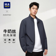 HLA海瀾之家夾克男輕商務(wù)經(jīng)典系列印花外套行政夾克