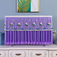 海爾電視機適用防塵罩電視防塵套坐式掛式通用電視罩曲面直面四季通用 荷花紫色 55英寸