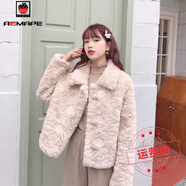 AEMAPE外套女2025春秋冬新款女裝時尚甜美風(fēng)女百搭氣質(zhì)厚毛呢外套顯瘦 杏色_牛角扣  S _80以下-90斤