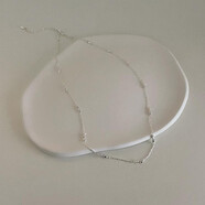 GUIG老鳳凰金店款極簡(jiǎn)碎銀子金屬項鏈韓國小眾復古個(gè)性簡(jiǎn)約百搭氣質(zhì)頸 銀色項鏈 鍍真金