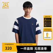 卡賓男裝字母印花T恤24夏新款寬松上衣短袖商場同款W3243132004 藏青色97 S /165/46