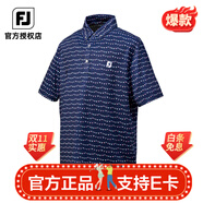 FootJoy高爾夫男士短袖春夏遮陽(yáng)FJ運(yùn)動(dòng)T恤POLO衫golf上衣服裝 海軍藍(lán) 81760 XL 碼
