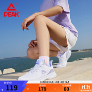 匹克（PEAK）男鞋新款低幫網(wǎng)面耐磨減震跑步鞋舒適透氣運(yùn)動鞋 【女款】大白/淺紫 36