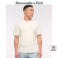 ABERCROMBIE & FITCH【趣味印花】男裝25夏季美式寬松圓領(lǐng)短袖T恤上衣KI123-5055 奶油白 S (175/92A)