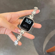 炫戴適用于蘋(píng)果手表表帶s11小狗貓咪apple watch金屬iwatch女款s10夏季s9/8/7保護(hù)套殼高級(jí)運(yùn)動(dòng)se3腕帶 星光-小狗貓咪金屬鏈?zhǔn)奖韼?【44/45/46/49mm】表盤(pán)通用