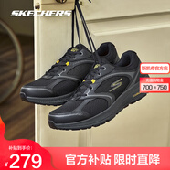 斯凱奇（Skechers）暮光鞋丨男女時(shí)尚復古跑步鞋子輕軟回彈減震運動(dòng)體育訓練鞋 男款-黑色/黃色/BKYL 41